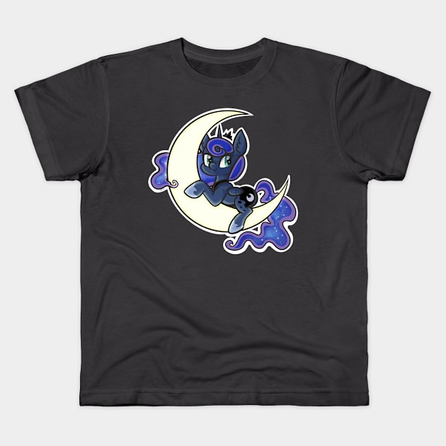 Chibi Luna Kids T-Shirt by CatScratchPaper